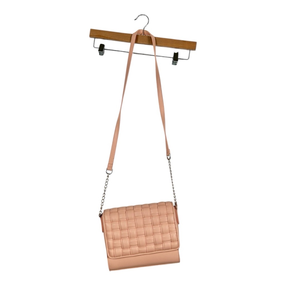 A New Day Baby Pink Quilted Magnetic Closure Crossbody Bag